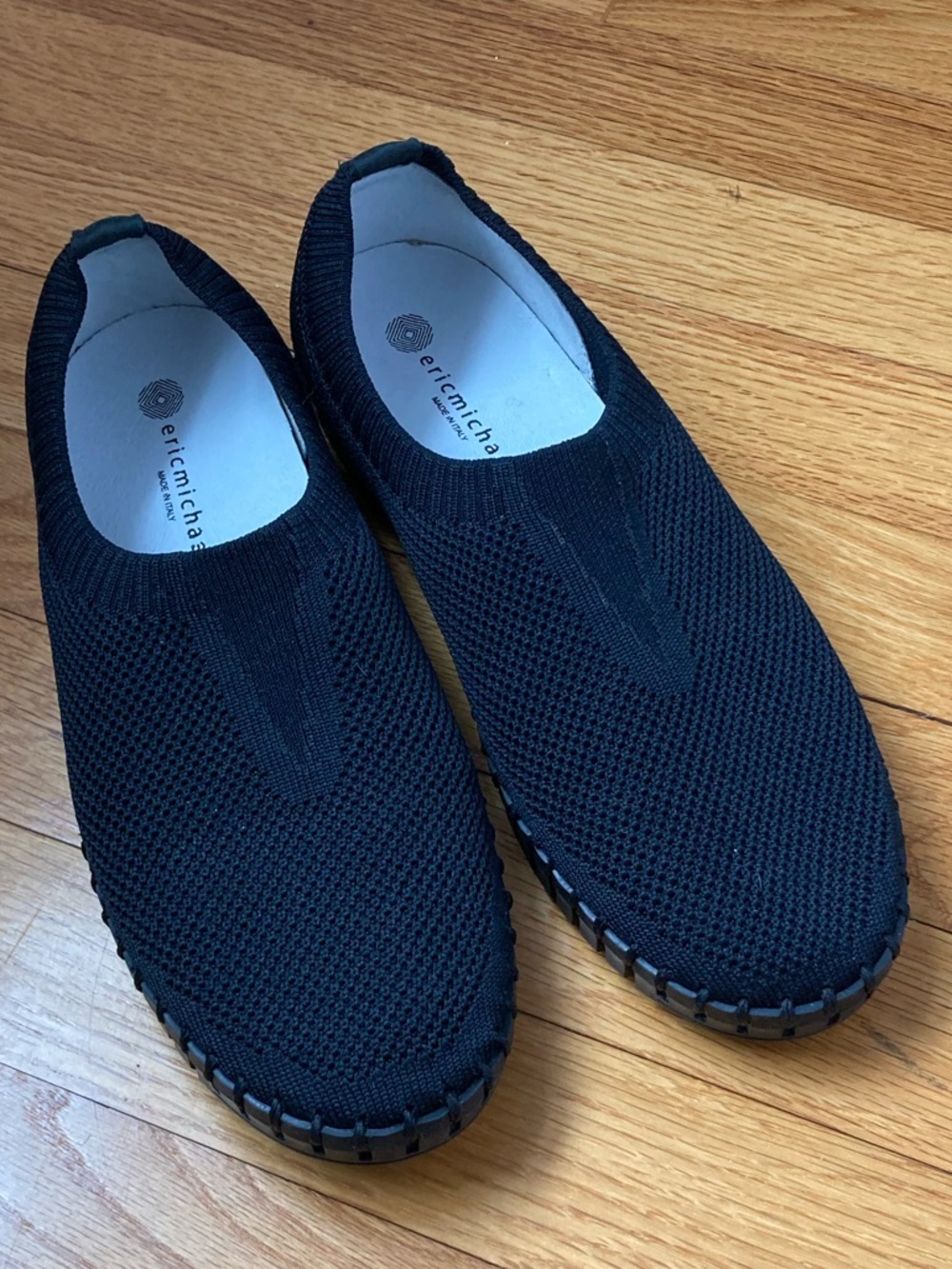 Eric Michael NWOT Black Slip-On Knit Women’s Shoes Size 8